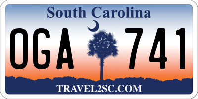 SC license plate OGA741
