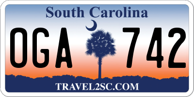 SC license plate OGA742