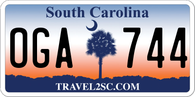 SC license plate OGA744