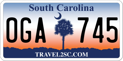 SC license plate OGA745