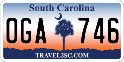 SC license plate OGA746