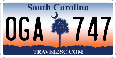 SC license plate OGA747