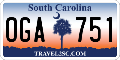 SC license plate OGA751