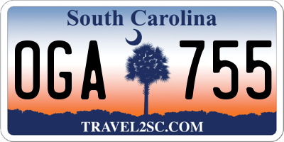 SC license plate OGA755