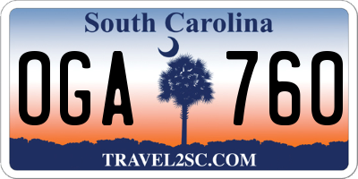 SC license plate OGA760