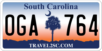 SC license plate OGA764