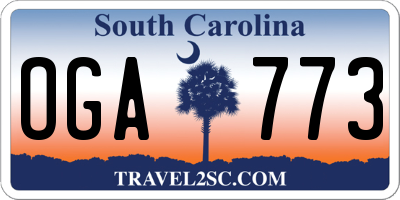 SC license plate OGA773
