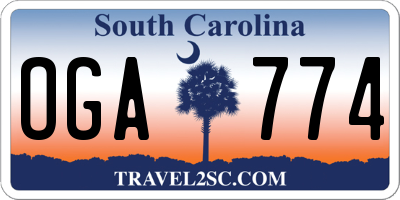 SC license plate OGA774