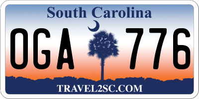 SC license plate OGA776