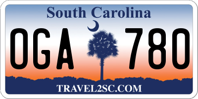 SC license plate OGA780