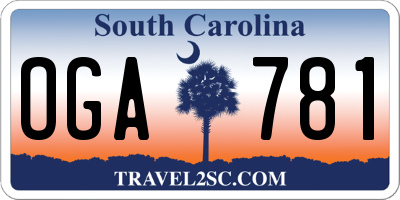 SC license plate OGA781