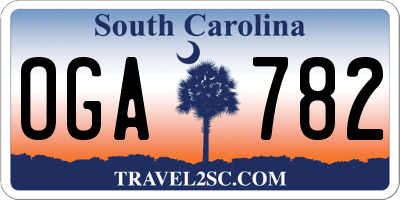 SC license plate OGA782