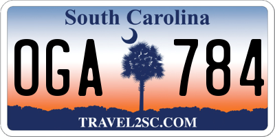 SC license plate OGA784