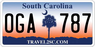 SC license plate OGA787