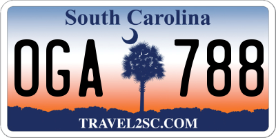 SC license plate OGA788