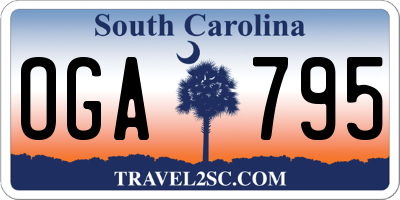 SC license plate OGA795