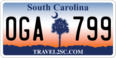 SC license plate OGA799