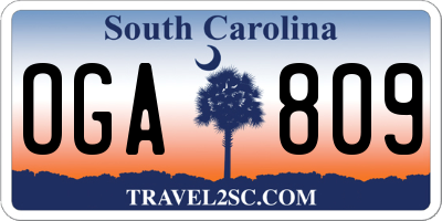 SC license plate OGA809