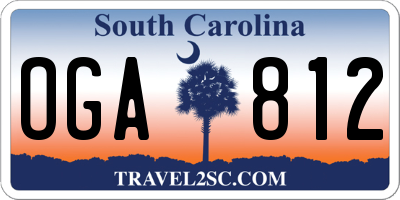 SC license plate OGA812