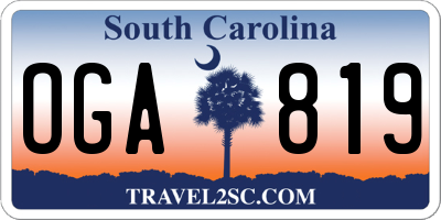 SC license plate OGA819