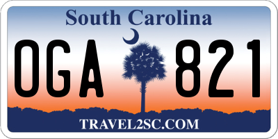 SC license plate OGA821