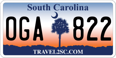 SC license plate OGA822