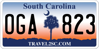 SC license plate OGA823