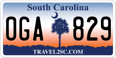 SC license plate OGA829