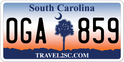 SC license plate OGA859