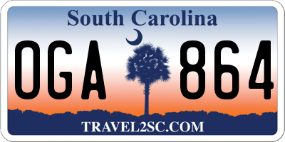 SC license plate OGA864
