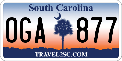 SC license plate OGA877
