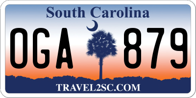 SC license plate OGA879