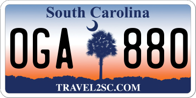 SC license plate OGA880