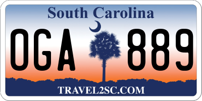 SC license plate OGA889