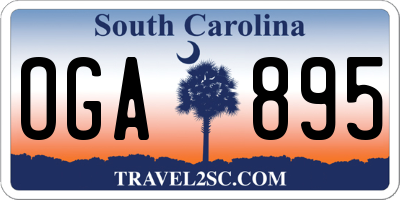 SC license plate OGA895