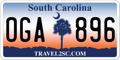 SC license plate OGA896