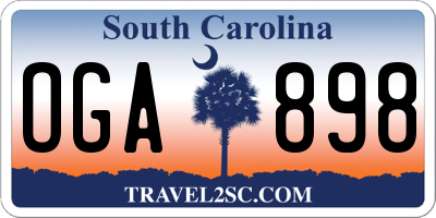 SC license plate OGA898