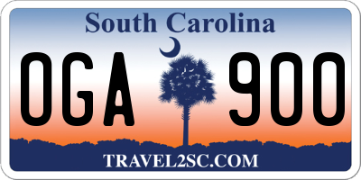 SC license plate OGA900