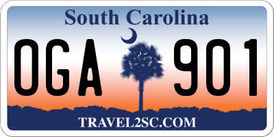 SC license plate OGA901