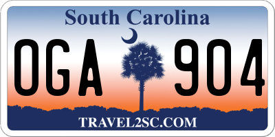 SC license plate OGA904