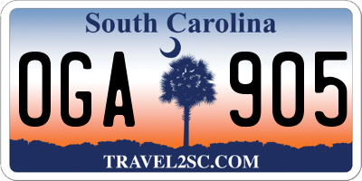 SC license plate OGA905