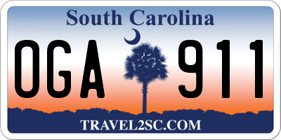 SC license plate OGA911