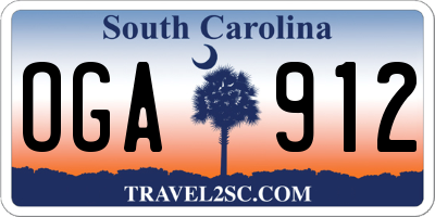 SC license plate OGA912