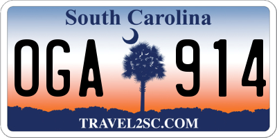SC license plate OGA914