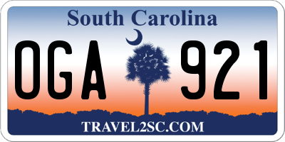 SC license plate OGA921