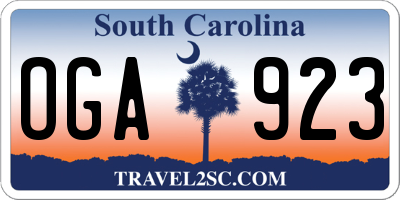 SC license plate OGA923
