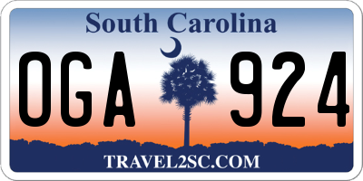 SC license plate OGA924