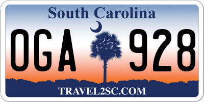 SC license plate OGA928
