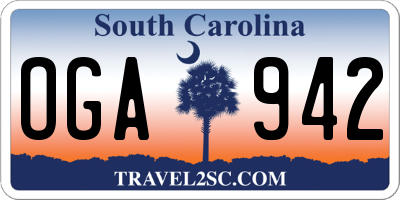 SC license plate OGA942