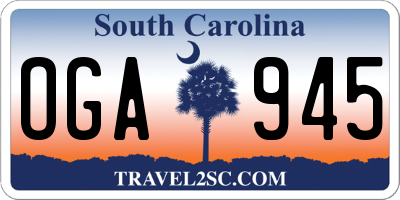 SC license plate OGA945